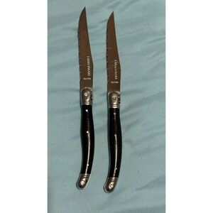 2Farberware 18H769 Fine Serrated Steak‎ Knives, W/ Black Scales